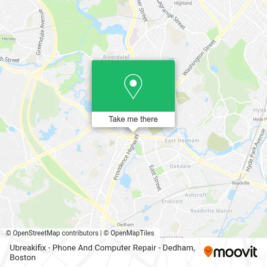 Ubreakifix - Phone And Computer Repair - Dedham map
