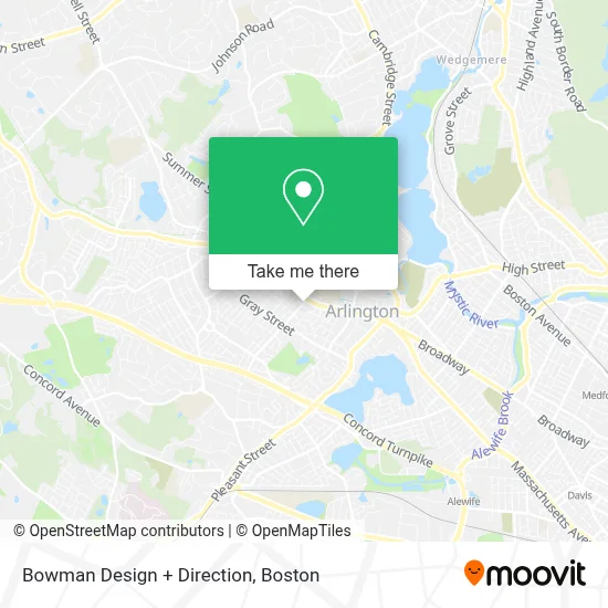 Bowman Design + Direction map