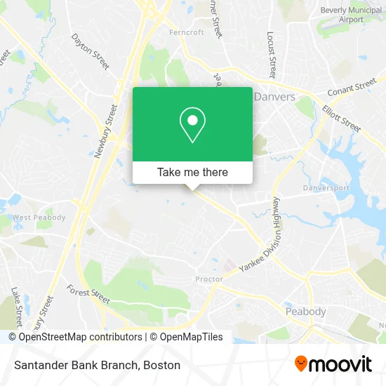 Santander Bank Branch map