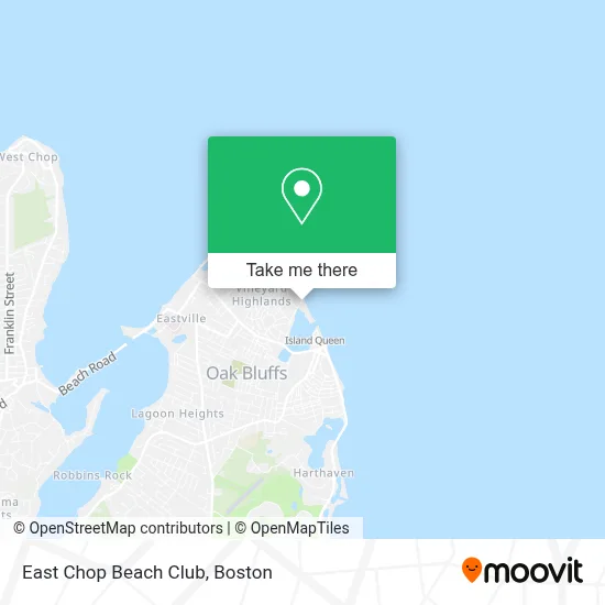 East Chop Beach Club map