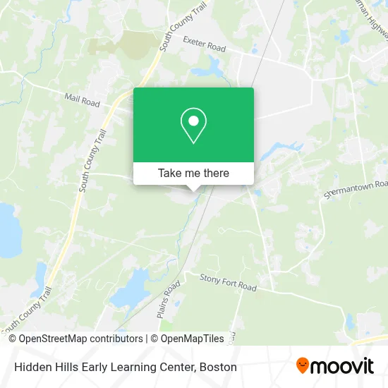Hidden Hills Early Learning Center map