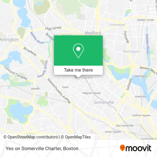 Yes on Somerville Charter map