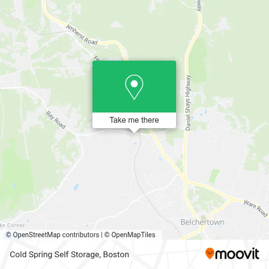 Cold Spring Self Storage map