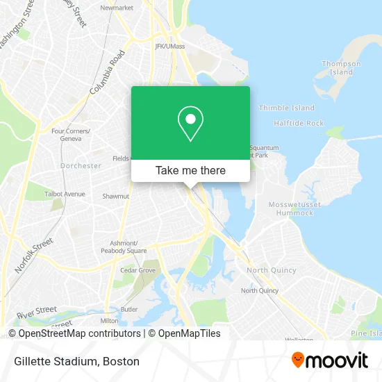 Gillette Stadium map