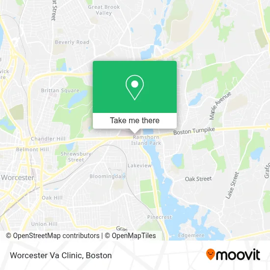 Worcester Va Clinic map