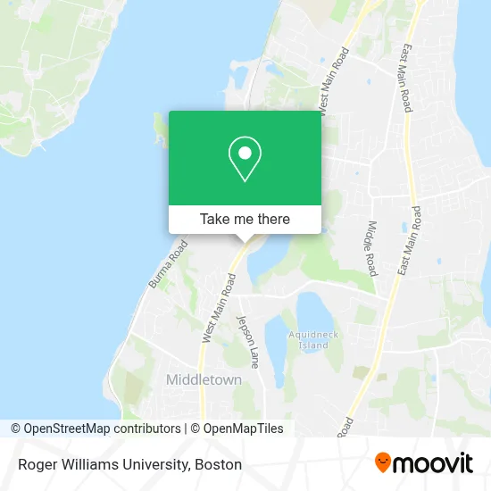 Roger Williams University map