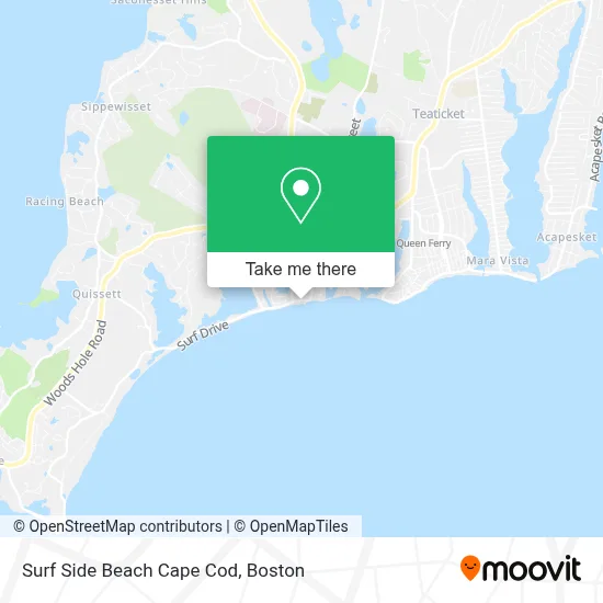 Surf Side Beach Cape Cod map