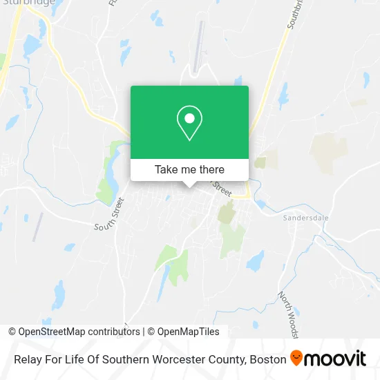 Relay For Life Of Southern Worcester County map
