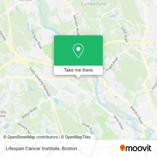 Lifespan Cancer Institute map