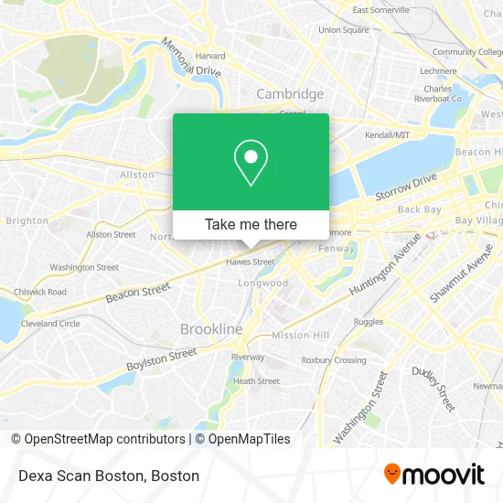 Dexa Scan Boston map