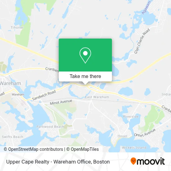 Upper Cape Realty - Wareham Office map