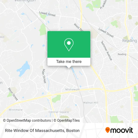 Rite Window Of Massachusetts map