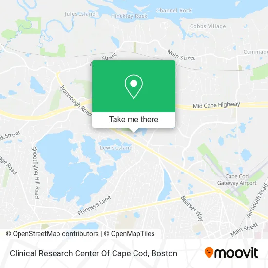 Clinical Research Center Of Cape Cod map