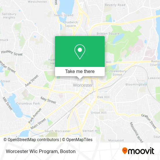 Worcester Wic Program map