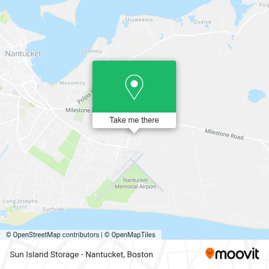 Sun Island Storage - Nantucket map