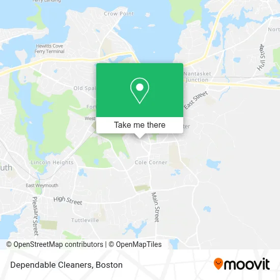 Dependable Cleaners map