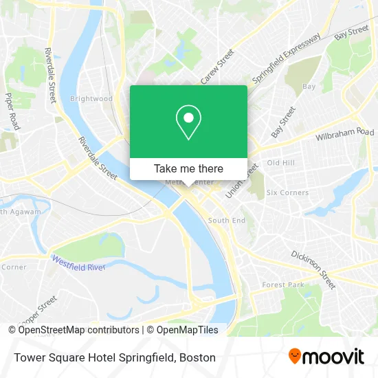 Tower Square Hotel Springfield map