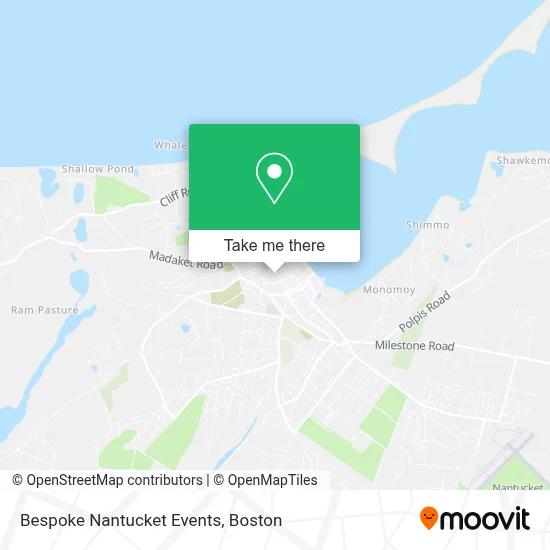 Bespoke Nantucket Events map