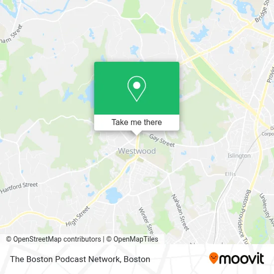 The Boston Podcast Network map