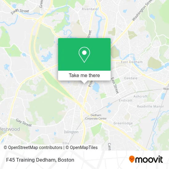 F45 Training Dedham map