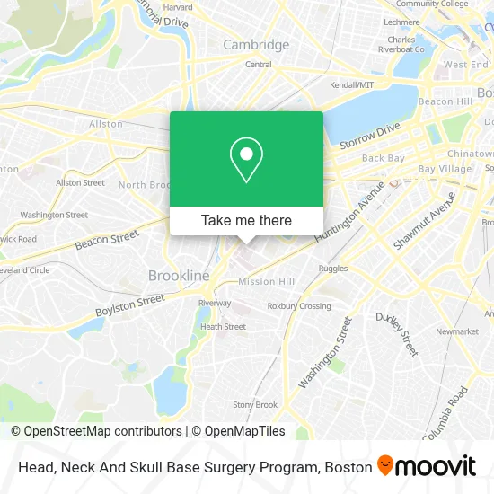 Head, Neck And Skull Base Surgery Program map
