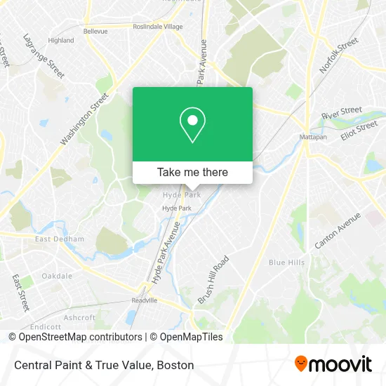 Central Paint & True Value map