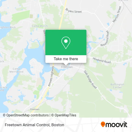 Freetown Animal Control map
