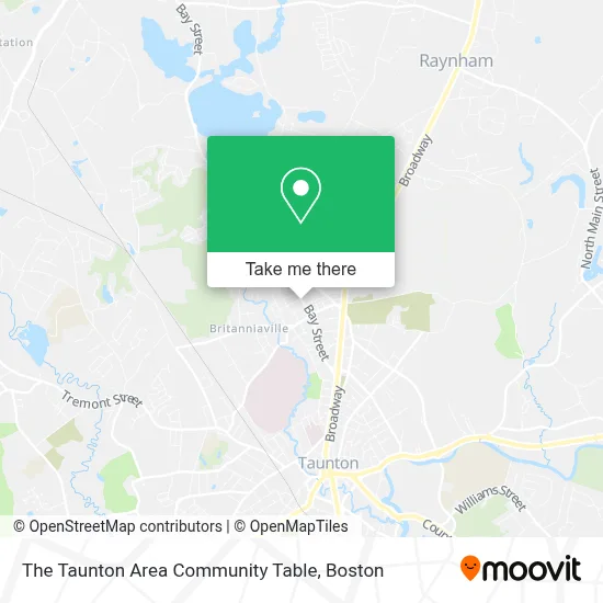 The Taunton Area Community Table map