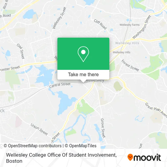 Wellesley College Office Of Student Involvement map