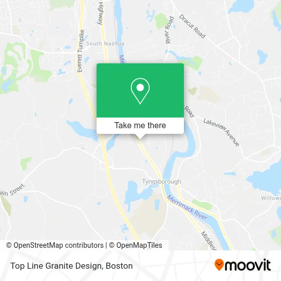 Top Line Granite Design map