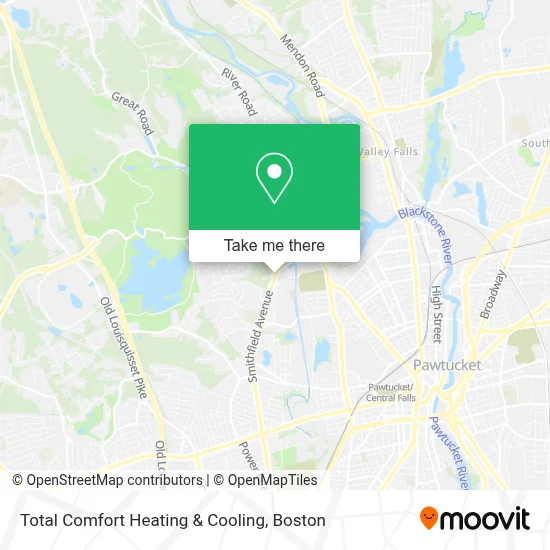 Total Comfort Heating & Cooling map
