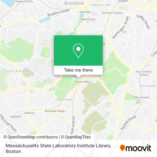 Massachusetts State Laboratory Institute Library map