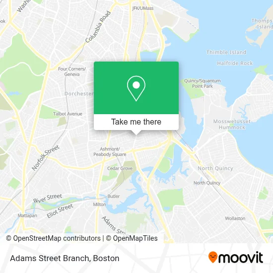 Adams Street Branch map