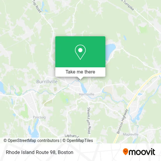 Rhode Island Route 98 map