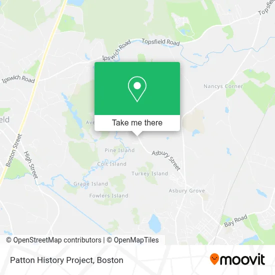 Patton History Project map