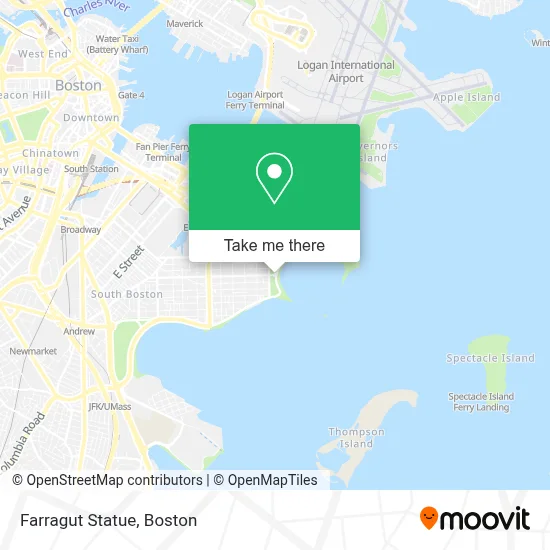 Farragut Statue map