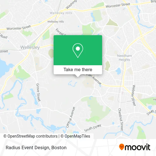 Radius Event Design map