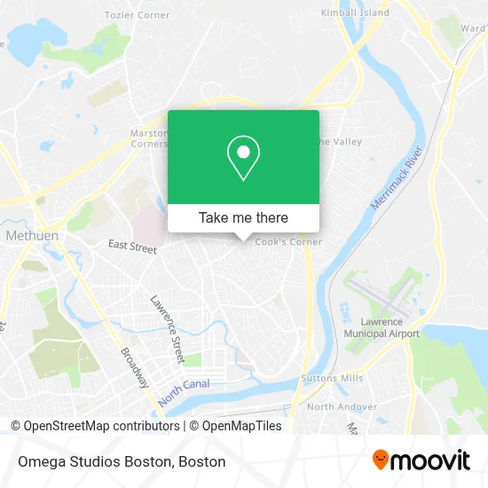 Omega Studios Boston map