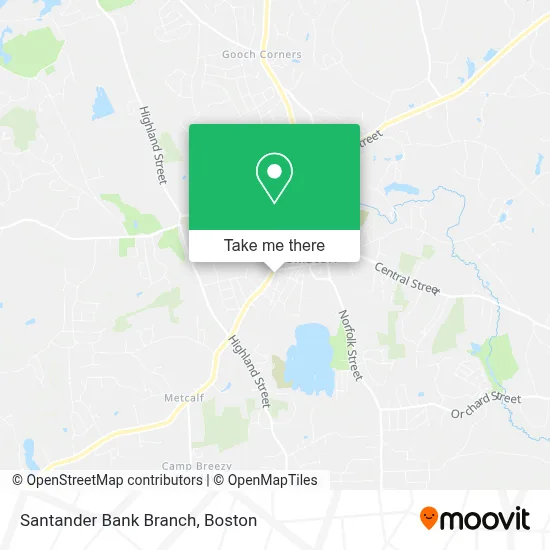 Santander Bank Branch map