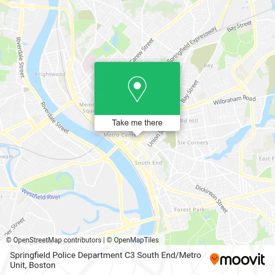 Springfield Police Department C3 South End / Metro Unit map