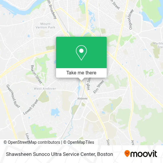Shawsheen Sunoco Ultra Service Center map