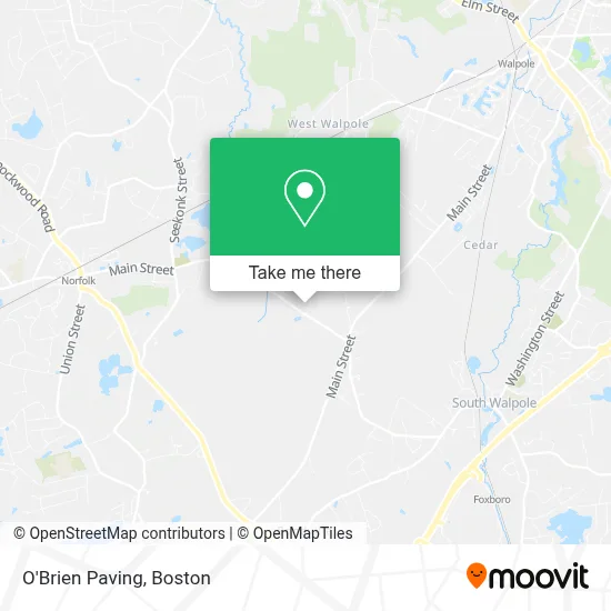 O'Brien Paving map