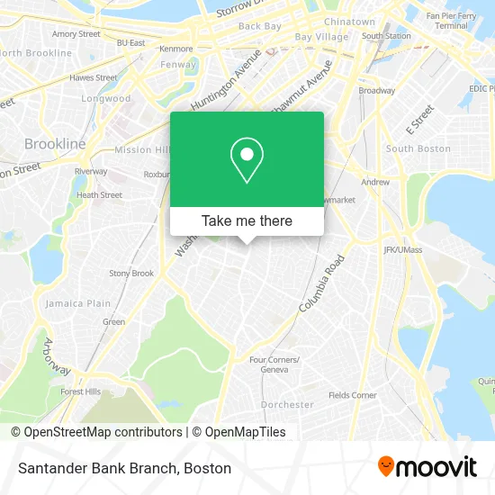 Santander Bank Branch map