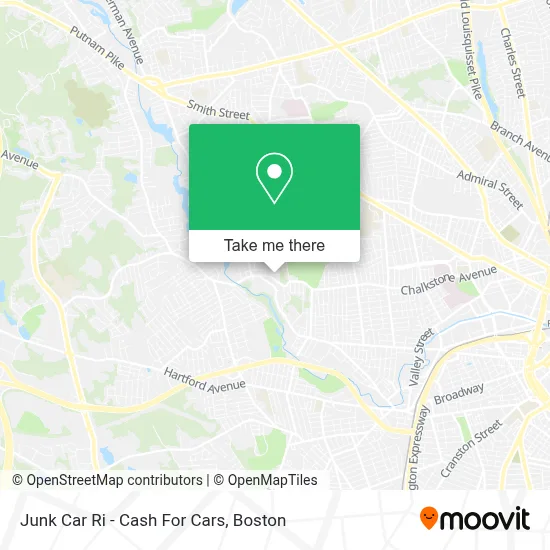 Junk Car Ri - Cash For Cars map