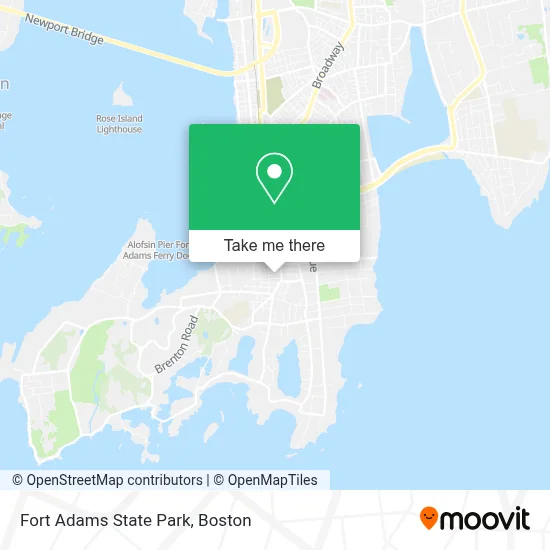 Fort Adams State Park map