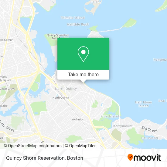 Quincy Shore Reservation map