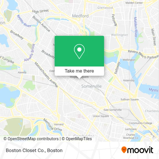 Boston Closet Co. map