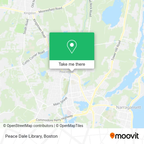 Peace Dale Library map