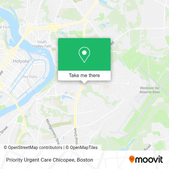 Priority Urgent Care Chicopee map