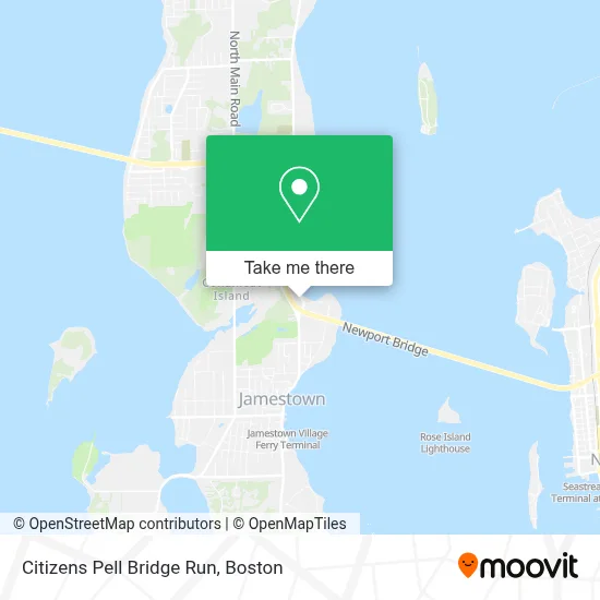 Citizens Pell Bridge Run map